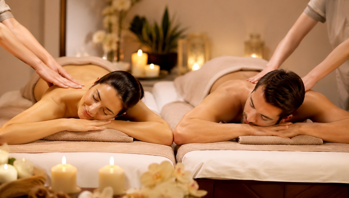 Paarmassage in stilvoller Massageumgebung
